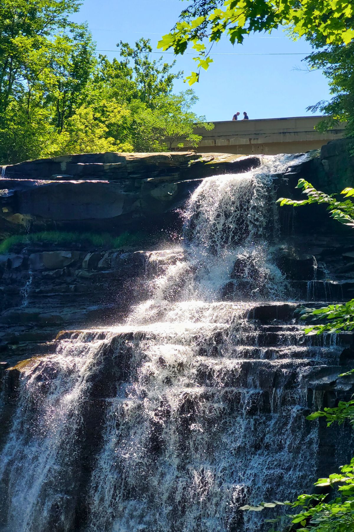 Brandywine falls coming down the rocks