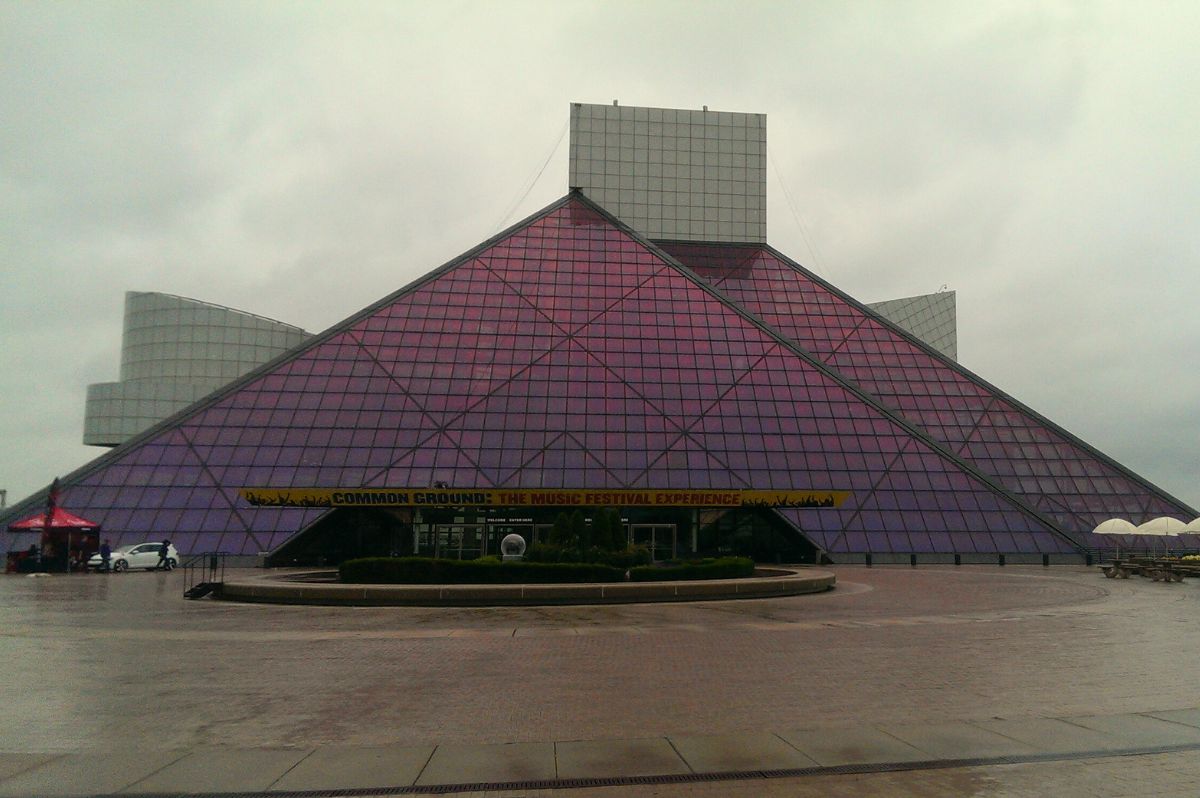 Rock and Roll Hall of Fame building in Cleveland