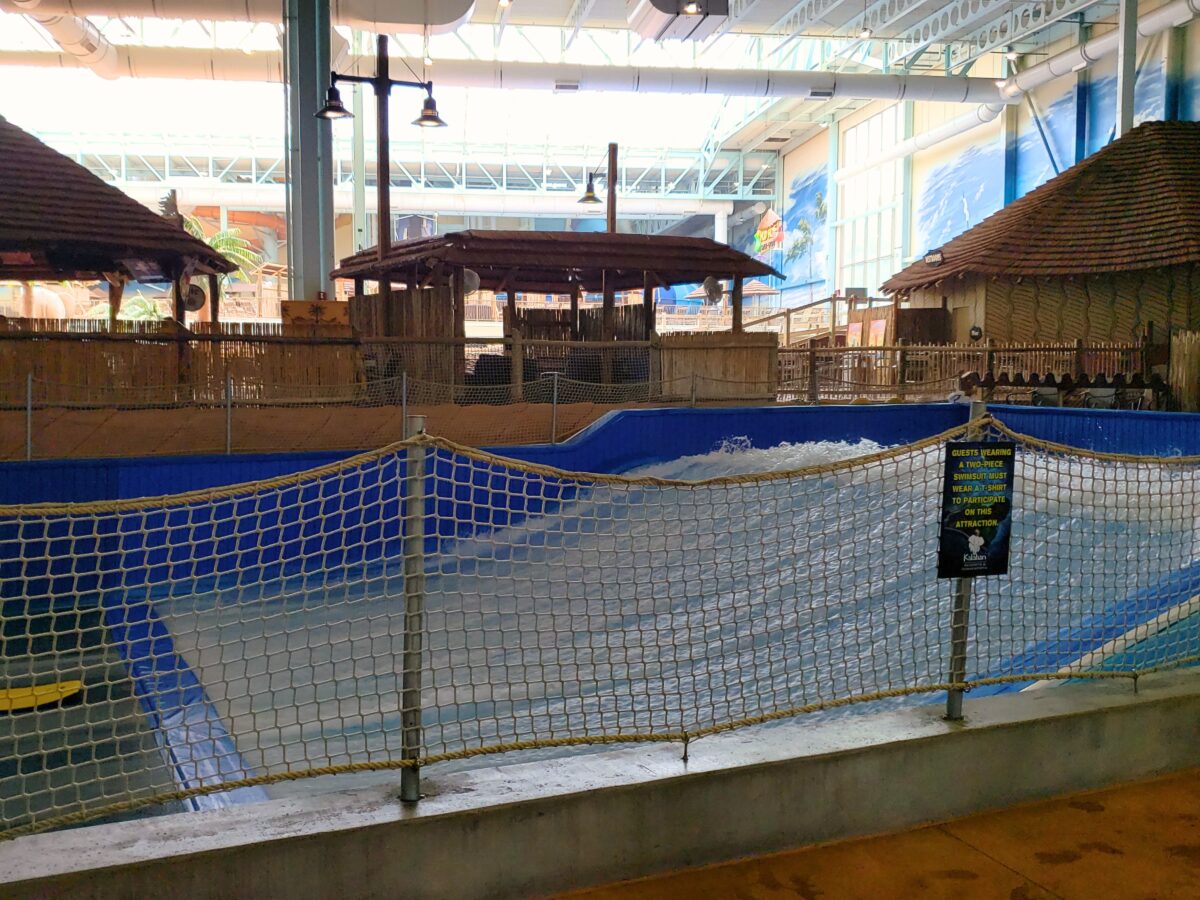 Kalahari Flow Rider surfing