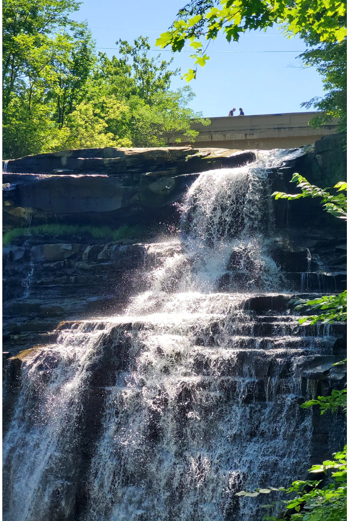waterfall at Brandywine falls in Cuyahoga Falls