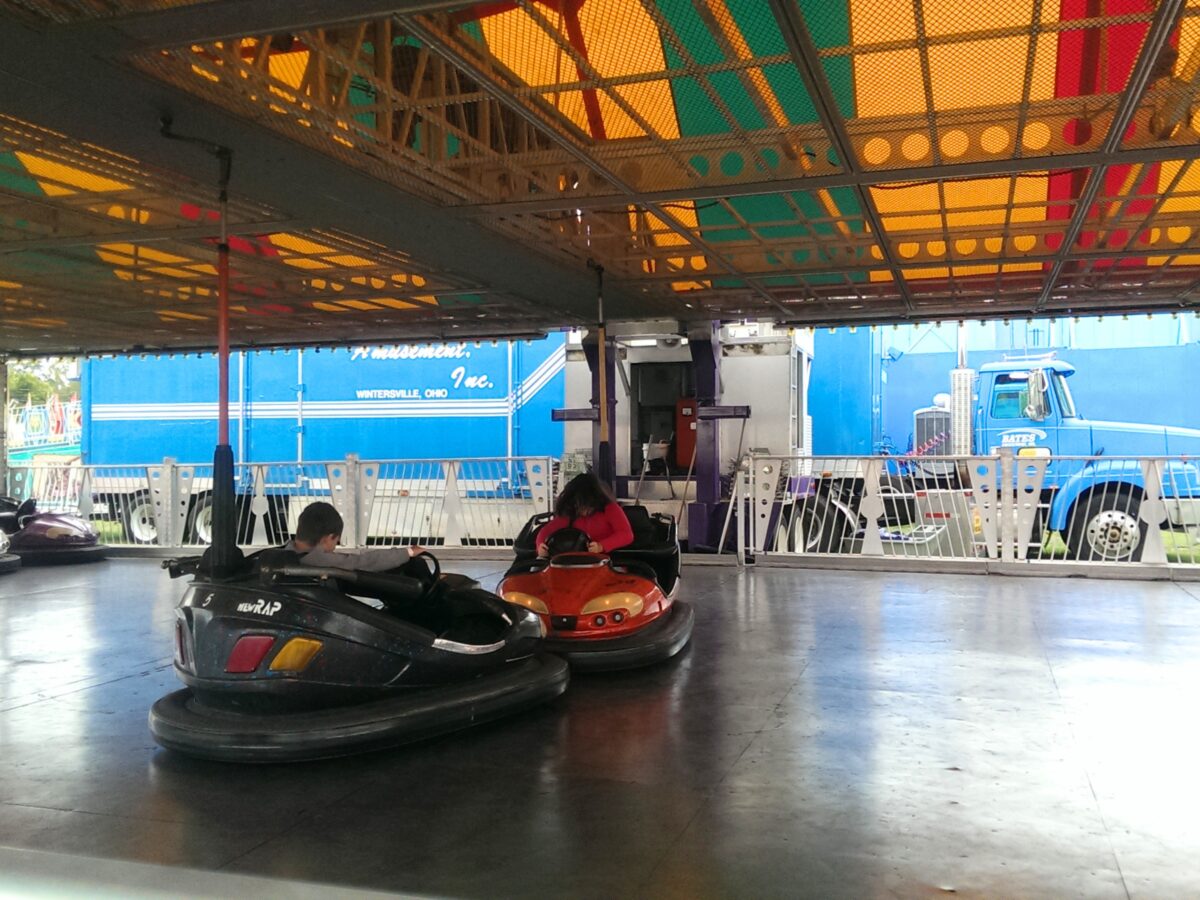 bumper cars ride at carnival