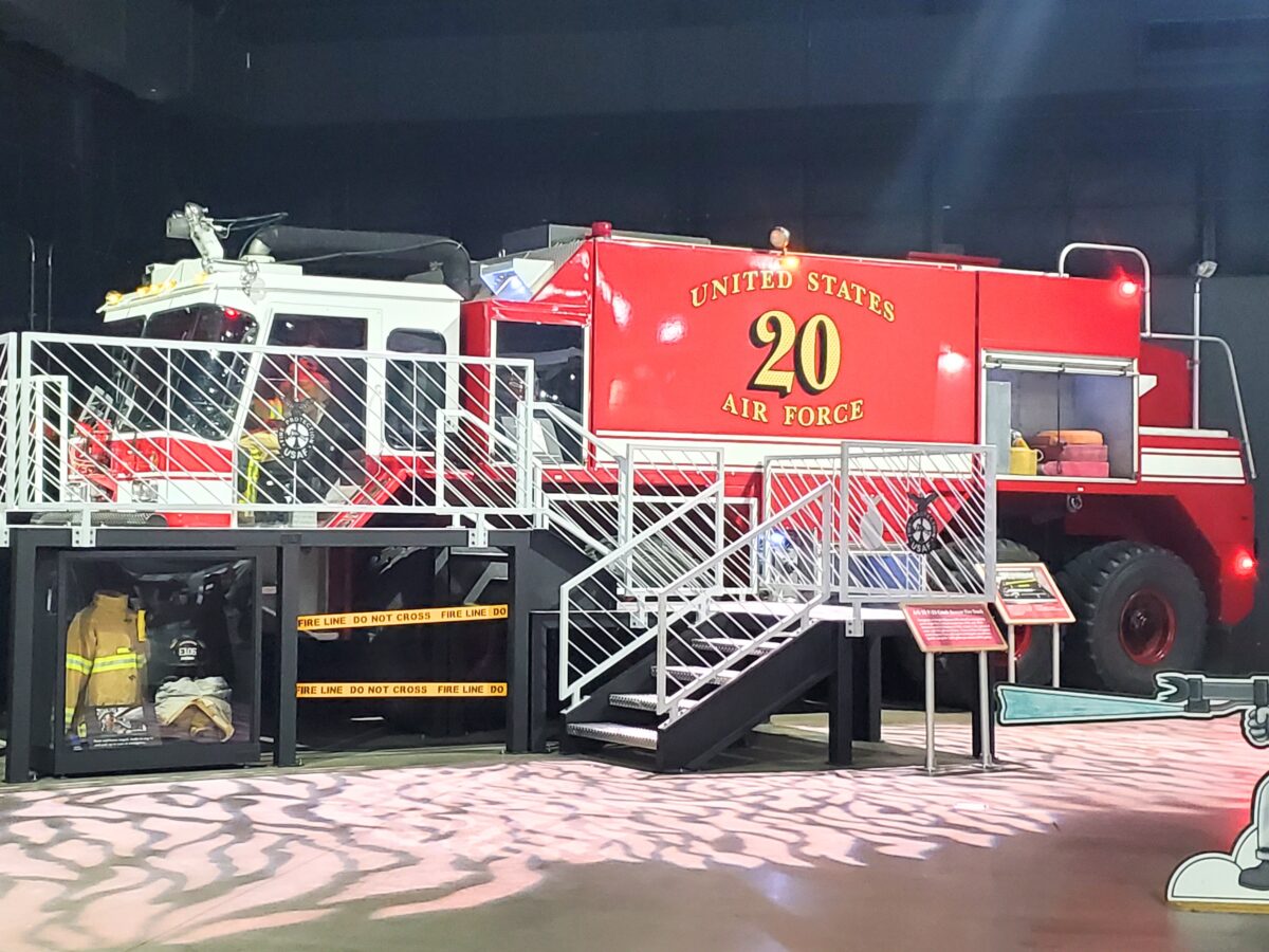 fire truck on display at air force museum